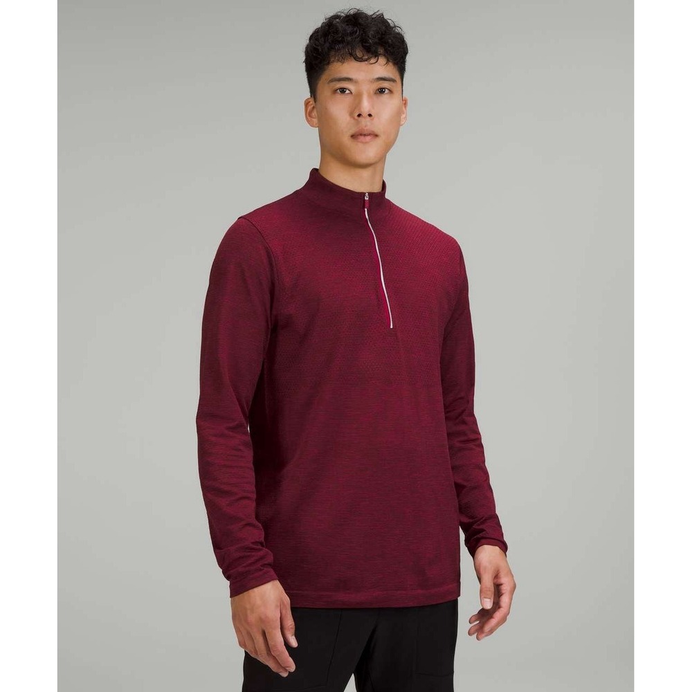 Lululemon Metal‎ Vent Tech Midweight Half-Zip Pomegranate/Red Merlot Mens Large
